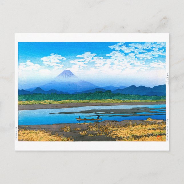 ukiyoe - hasui - No.37 Banyū river - Postcard (Front)