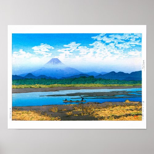 ukiyoe - hasui - No.37 Banyū river - Poster