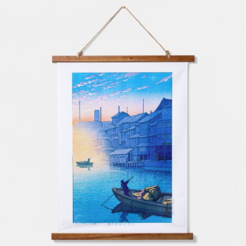 ukiyoe - hasui - No.38 Morning in Dotonbori, Osaka Hanging Tapestry