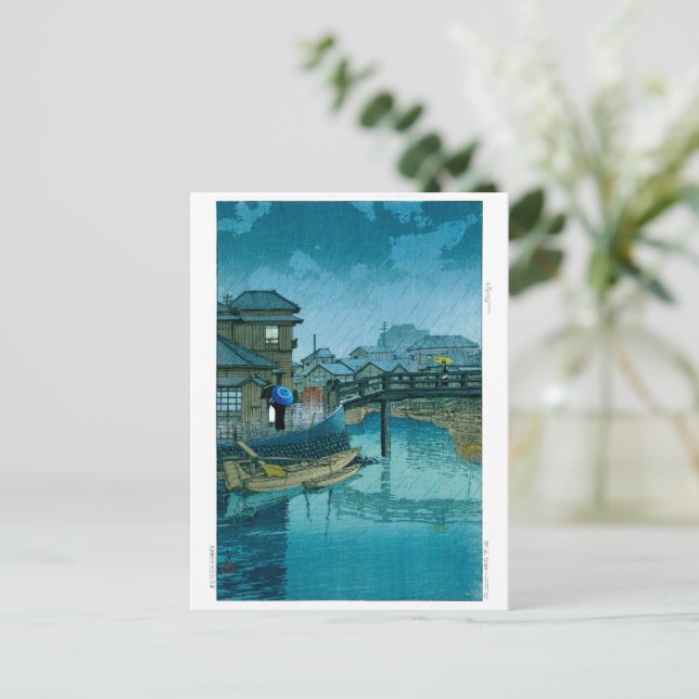 ukiyoe - hasui - No.39 Shinagawa - Postcard (Standing Front)