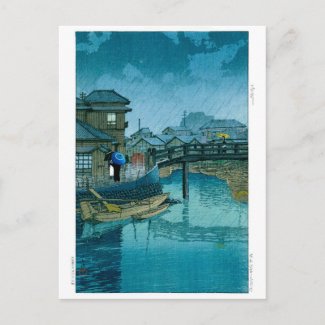 ukiyoe - hasui - No.39 Shinagawa - Postcard