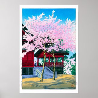 ukiyoe - hasui - No.44 Kiyomizu Hall, Ueno -  Poster