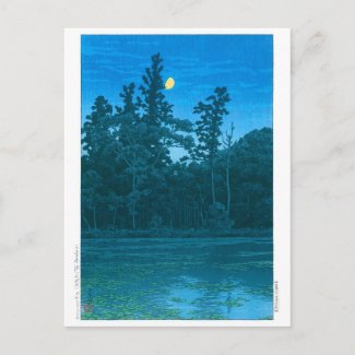 ukiyoe - hasui - No.6 Sanpoji Pond (Shakujii) - Postcard
