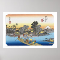ukiyoe - Hiroshige - No.02-1 Kawasaki - Poster