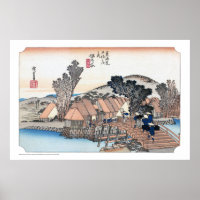 ukiyoe - Hiroshige - No.04 Hodogaya - Poster