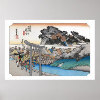 ukiyoe - Hiroshige - No.06 Fujisawa - Poster