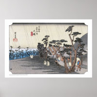 ukiyoe - Hiroshige - No.08 Ōiso - Poster
