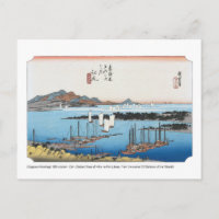 ukiyoe - Hiroshige - No.18 Ejiri - Postcard