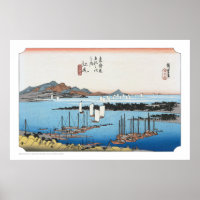 ukiyoe - Hiroshige - No.18 Ejiri - Poster