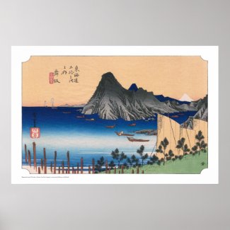 ukiyoe - Hiroshige - No.30 Maisaka - Poster