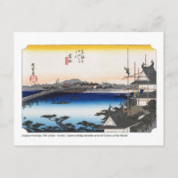 ukiyoe - Hiroshige - No.34 Yoshida - Postcard
