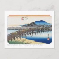 ukiyoe - Hiroshige - No.38 Okazaki - Postcard