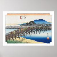 ukiyoe - Hiroshige - No.38 Okazaki - Poster