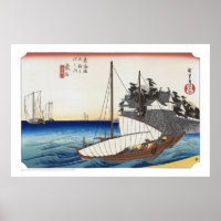 ukiyoe - Hiroshige - No.42 Kuwana - Poster