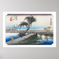 ukiyoe - Hiroshige - No.43 Yokkaichi - Poster