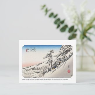 ukiyoe - Hiroshige - No.46 Kameyama - Postcard
