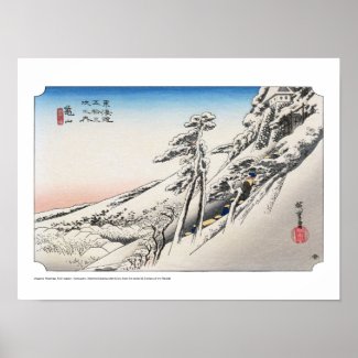 ukiyoe - Hiroshige - No.46 Kameyama - Poster