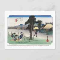 ukiyoe - Hiroshige - No.50 Minakuchi - Postcard