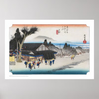 ukiyoe - Hiroshige - No.51 Ishibe - Poster