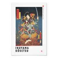 ukiyoe - Inuyama Dōsetsu - Japanese magician - Photo Print