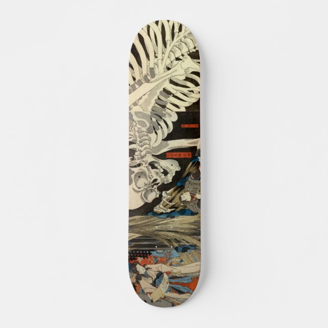 ukiyoe japan skateboard skull (Front)