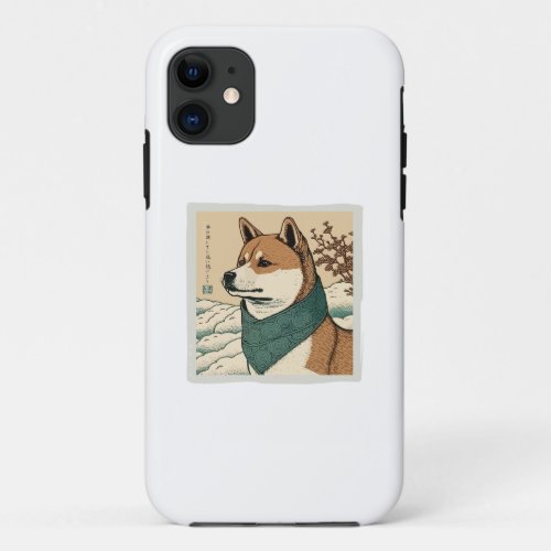 UKIYOE JAPANESE SHIBA INU iPhone 11 CASE