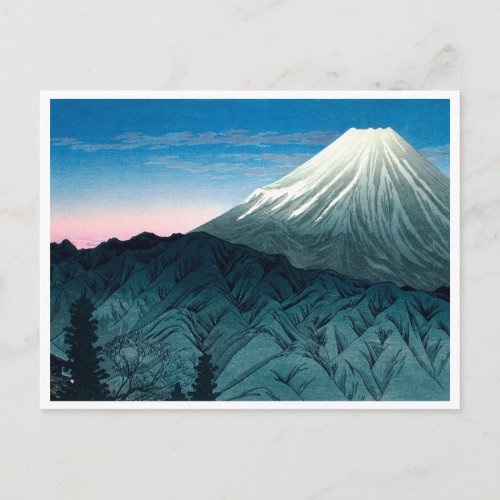 Ukiyoe [komei] 06 Mount Fuji From Hakone Postcard
