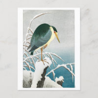 Ukiyoe [Koson] Black-crowned Night Heron …Postcard Postcard