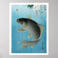 Ukiyoe [Koson] Carp Leaping (XS) Poster