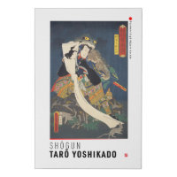 ukiyoe - Shōgun Tarō yoshikado - Japanese magician Faux Canvas Print