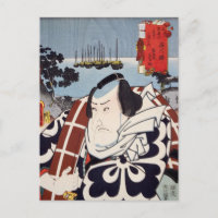ukiyoe [Toyokuni] 03−01 Banzuin chōbē at Sinagawa  Postcard