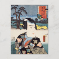 ukiyoe [Toyokuni] 12−08 Jyūrō Sukenari at Ōiso Postcard