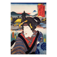 ukiyoe [Toyokuni] 16−11 oSen at Mishima Photo Print