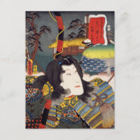 ukiyoe [Toyokuni] 53−37 Miuranosuke at Fujikawa... Postcard