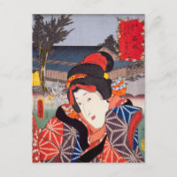 ukiyoe [Toyokuni] 72−51 oHan at Ishibe Postcard