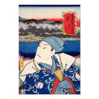 ukiyoe [Toyokuni] 78−54 Mashiba Hisayoshi at Kyō