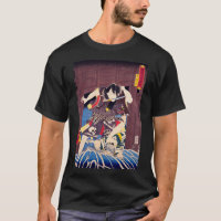 ukiyoe - Toyokuni manga - No.17 Ōkami no Akujirō - T-Shirt