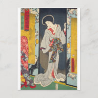 ukiyoe - Toyokuni - No.10  Ama Myōchin - Postcard