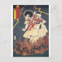 ukiyoe - Toyokuni - No.14 Narukami shōnin - Postcard