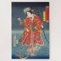 ukiyoe - Toyokuni - No.24 Kusunoki Koma hime - Jigsaw Puzzle