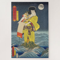 ukiyoe - Toyokuni - No.30 Hokkeyama Kesatarō - Jigsaw Puzzle