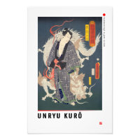 ukiyoe - Unryū Kurō - Japanese magician - Photo Print