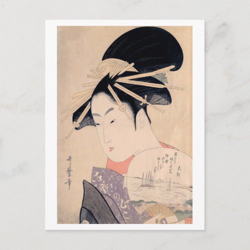 Ukiyoe [Utamaro] beauties 020 Postcard