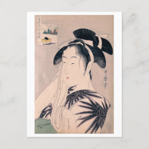 Ukiyoe [Utamaro] beauties 021 Postcard