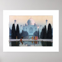 ukiyoe - Yoshida - 03 - Taj Mahal in Morning Mist  Poster