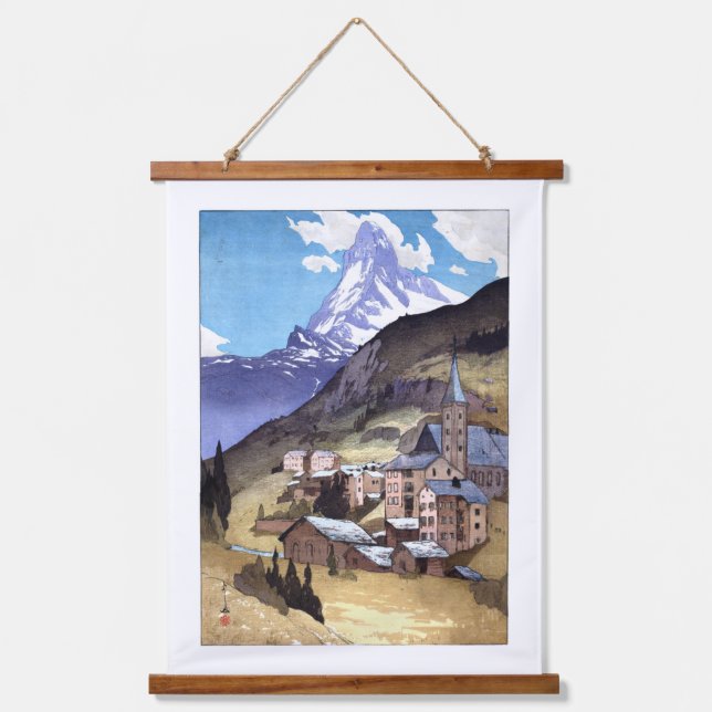 ukiyoe - Yoshida - 04 - Matterhorn -  Hanging Tapestry (Front)