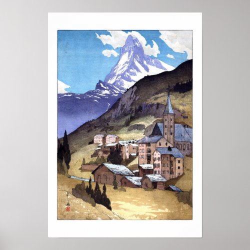 ukiyoe _ Yoshida _ 04 _ Matterhorn _  Poster