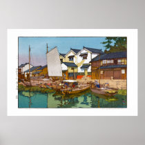 ukiyoe - Yoshida - 05 - Kura in Tomonoura -  Poster