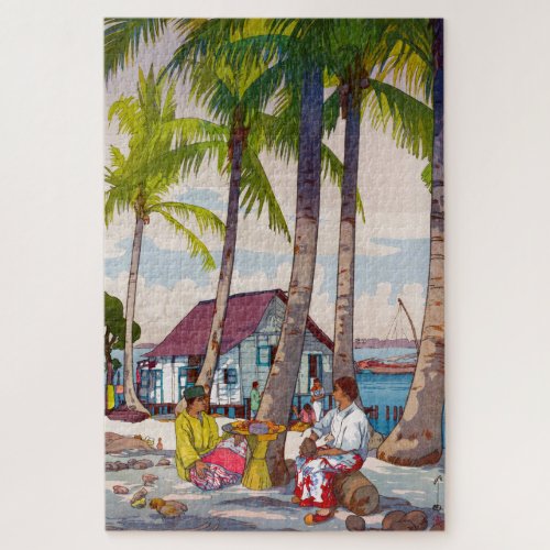 ukiyoe - Yoshida - 06 - Singapore -  Jigsaw Puzzle