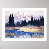 ukiyoe - Yoshida - 07 - Mount Rainier -  Poster